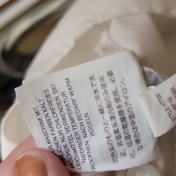 J. Crew White Blouse with Black Labels NWOT - Picture 7 of 9